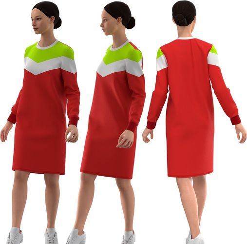 Платье-лонгслив Размеры выкройки: 38-50 российские на рост 158