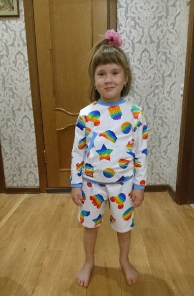 Детская пижама Свитшот и шорты Размеры выкройки: 116