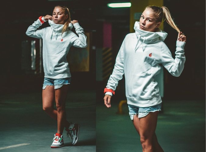 Худи с высоким воротником Размеры выкройки: XS-XXL