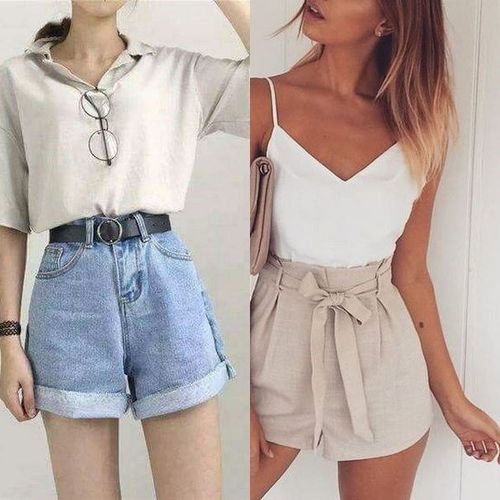 Шорты с завышенной талией размеры 36-44 (евро)